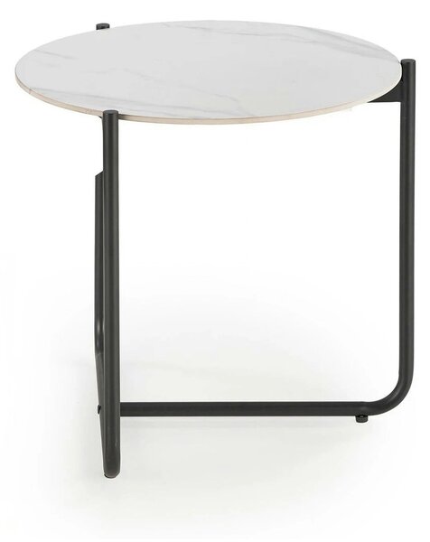 Masuta ACUNA S, alb/negru, ceramica/metal, 50x50x50 cm