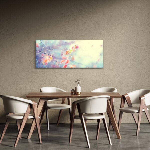 Tablou - Frunze în gheață (120x50 cm)