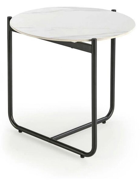 Masuta ACUNA S, alb/negru, ceramica/metal, 50x50x50 cm