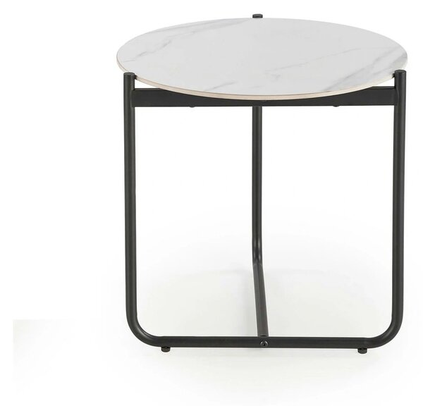 Masuta ACUNA S, alb/negru, ceramica/metal, 50x50x50 cm