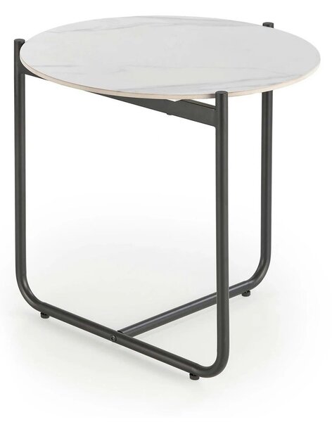 Masuta ACUNA S, alb/negru, ceramica/metal, 50x50x50 cm