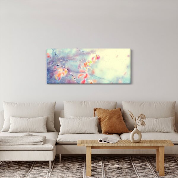 Tablou - Frunze în gheață (120x50 cm)
