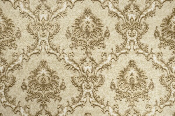 Tapet auriu dormitor, stil baroc, model Ludwig
