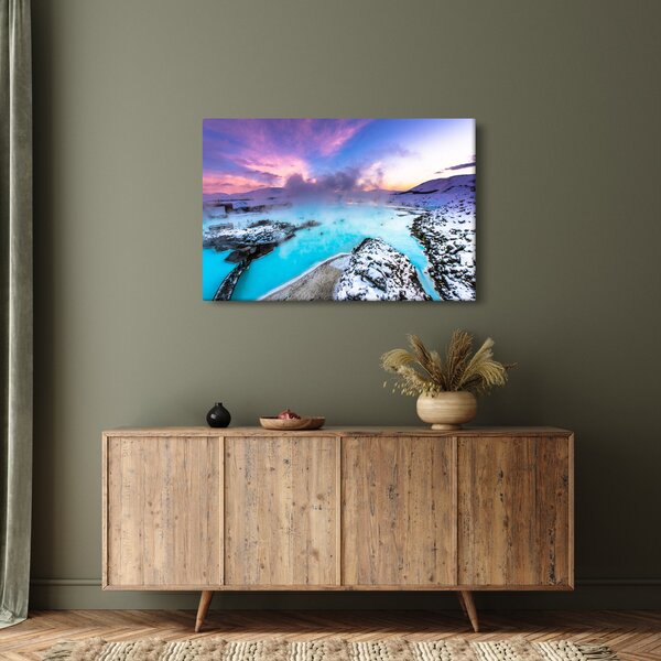 Tablou - Laguna albastră din Islanda (90x60 cm)