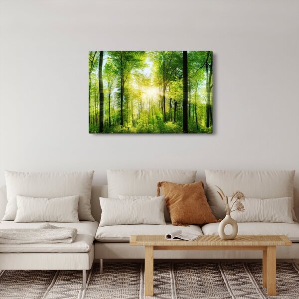 Tablou - Răsărit în pădure (90x60 cm)
