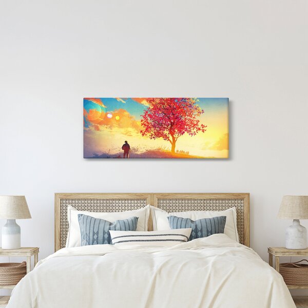 Tablou - casa în deal (120x50 cm)