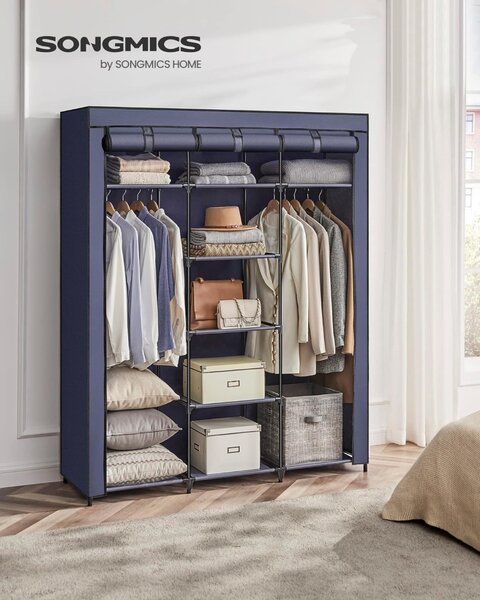 Sifonier textil Songmics Navy 150x45x175 cm