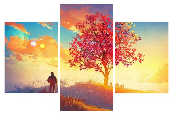 Tablou - casa în deal (90x60 cm)