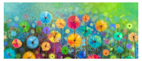 Tablou - Flori abstract (120x50 cm)