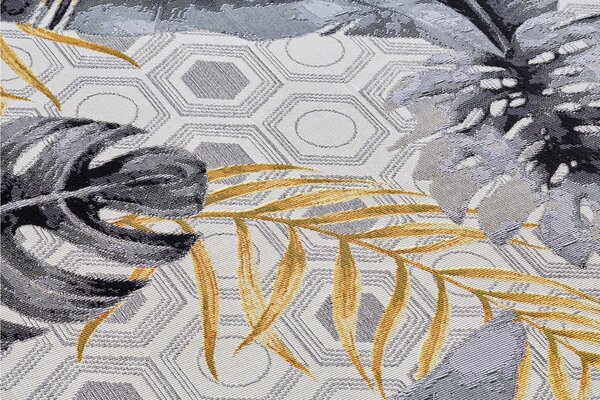 Covor Leaves galben/gri 200/285 cm