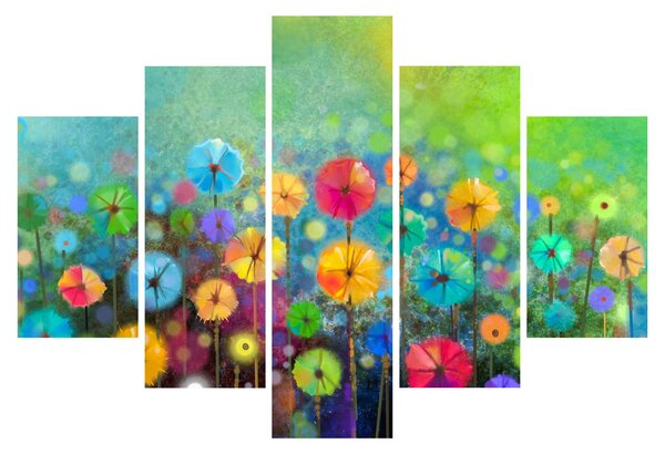 Tablou - Flori abstract (150x105 cm)