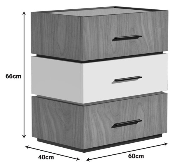 Noptiera Sonlen nuanta nuc-bej 60x40x66 cm