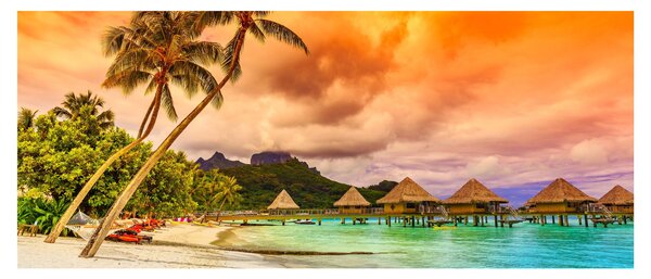 Tablou - Insula Bora Bora (120x50 cm)