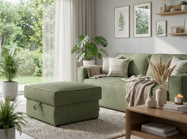 Taburet SMART COSARO cu spațiu de depozitare 65x65 cm, mentolový
