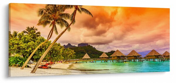 Tablou - Insula Bora Bora (120x50 cm)