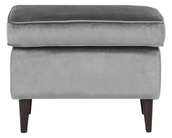 Taburet RON, stofa catifelata gri - Bluvel 14, 60x40x44 cm
