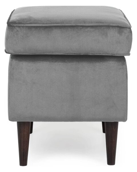 Taburet RON, stofa catifelata gri - Bluvel 14, 60x40x44 cm