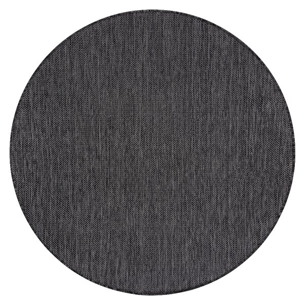 Covor SISAL SION cerc A5165A Melanj țesute plate negru