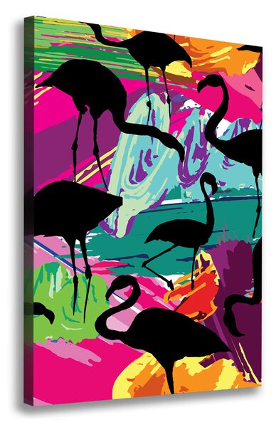Pictură pe pânză Flamingos