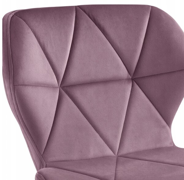 Scaun pivotant de birou ergonomic - catifea Violet