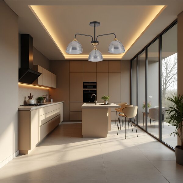 Lampă suspendată G084-3C BLACK GREY