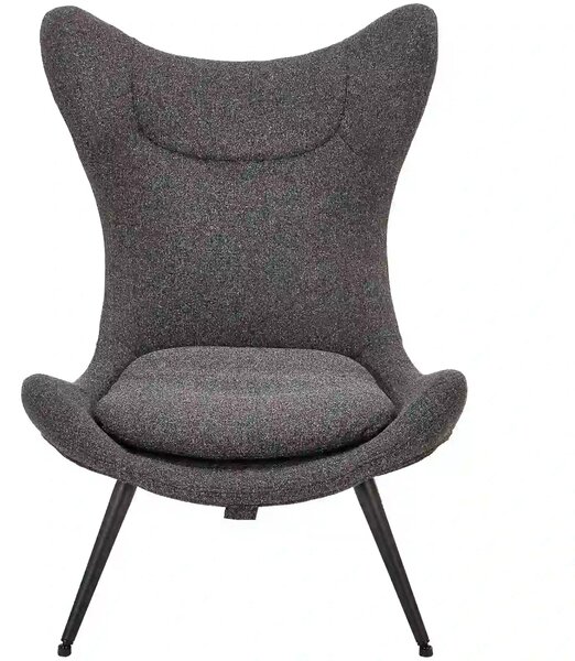 Scaun fluture ATLANTIS, gri antracit/negru, stofa/otel, 77x80x106 cm