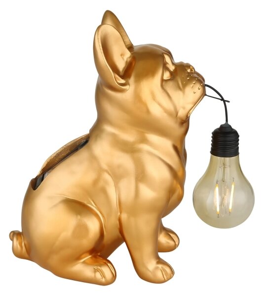 Globo 36333G - Lampă solară LED, 0,06 W/3 V, IP44, auriu (câine)