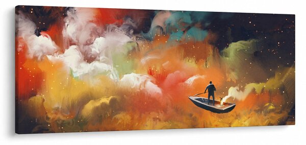 Tablou - Om navigând prin spațiu (120x50 cm)