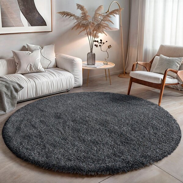 Covor rotund Banji gri 100 cm