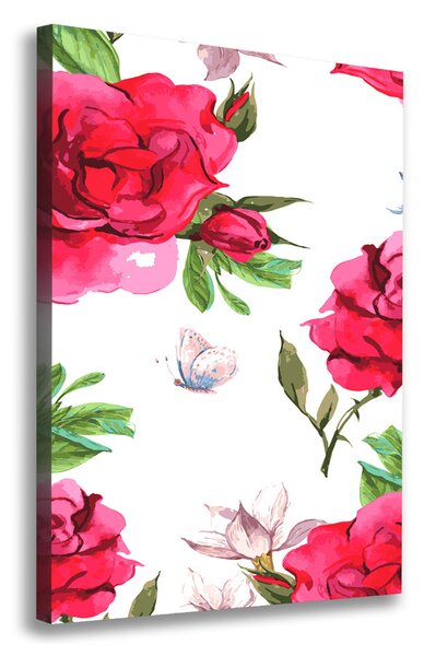 Tablou pe pânză canvas trandafiri rosii