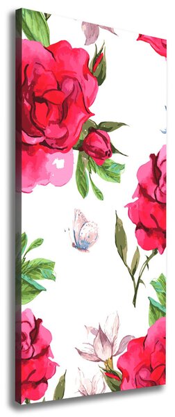 Tablou pe pânză canvas trandafiri rosii