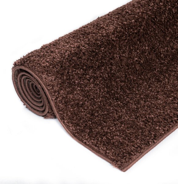 Traversa Shaggy maro inchis 67/230 cm