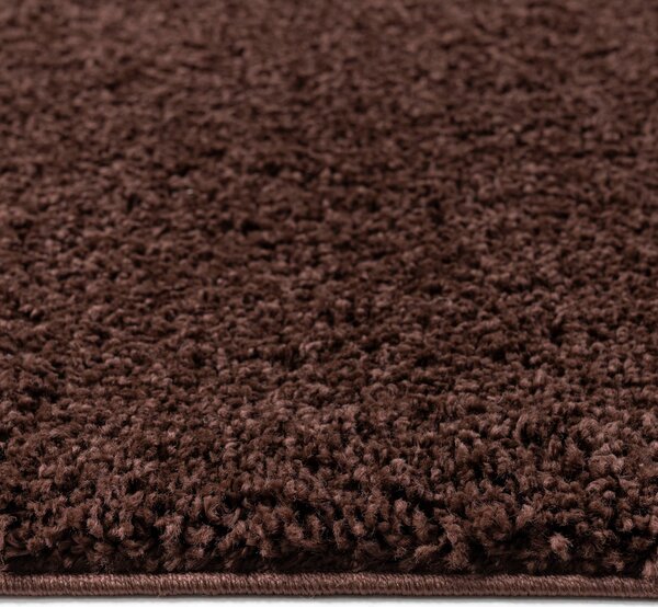 Traversa Shaggy maro inchis 67/230 cm