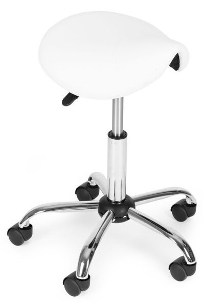 Scaun ergonomic pivotant în formă de șa, reglabil pe înălțime Negru