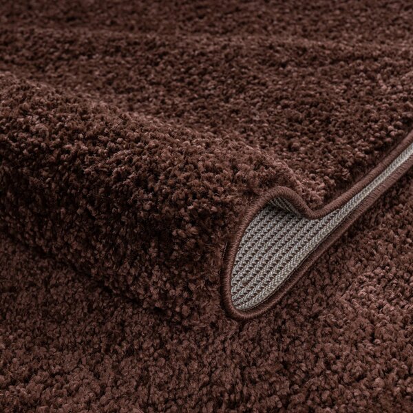 Traversa Shaggy maro inchis 67/230 cm