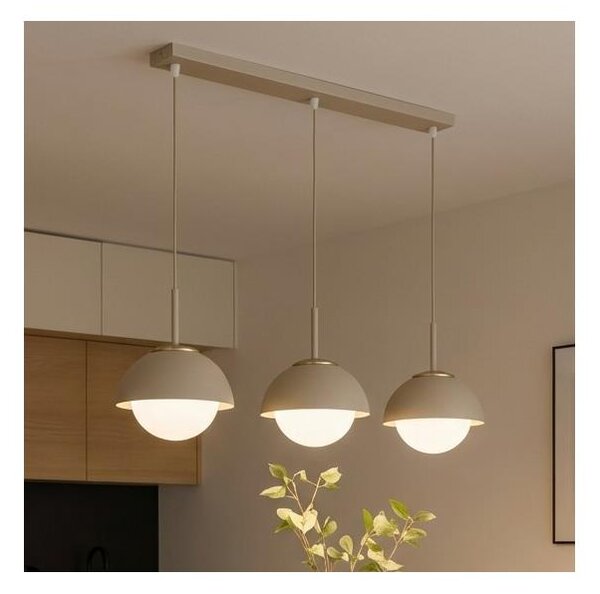 Brilagi - Lustră suspendată pe cablu COSMO 3xE27/60W/230V bej/auriu