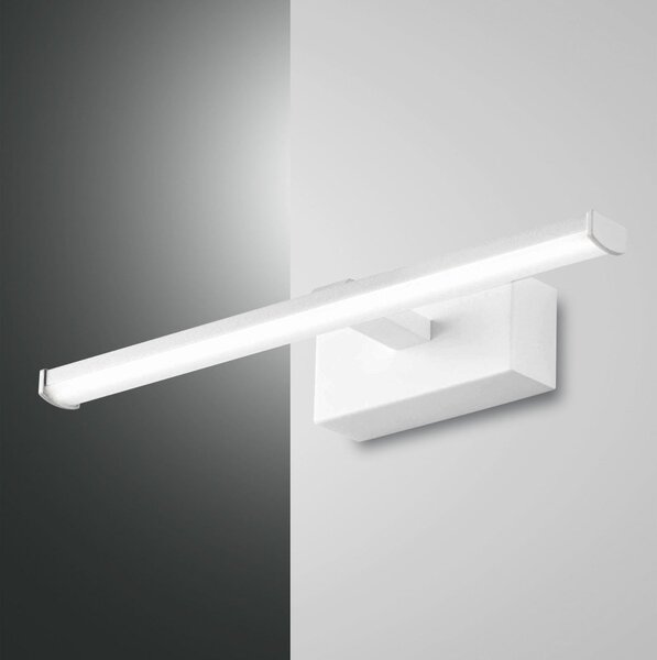 Fabas Luce Aplică de perete LED Nala, alb, lățime 30 cm, Alb, Camera de zi / sufragerie, Metal, Modern, Soclu de perete jos