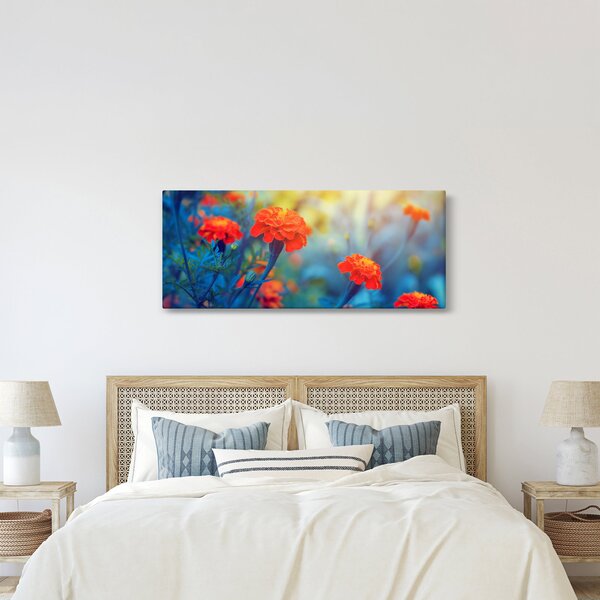 Tablou - Flori portocalii (120x50 cm)