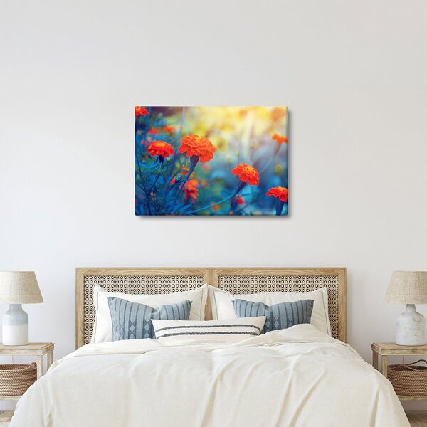 Tablou - Flori portocalii (70x50 cm)