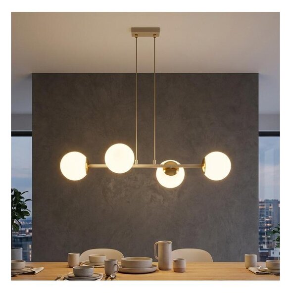 Brilagi - Lustră pe cablu MILO ECRU 4xE27/60W/230V bej/auriu