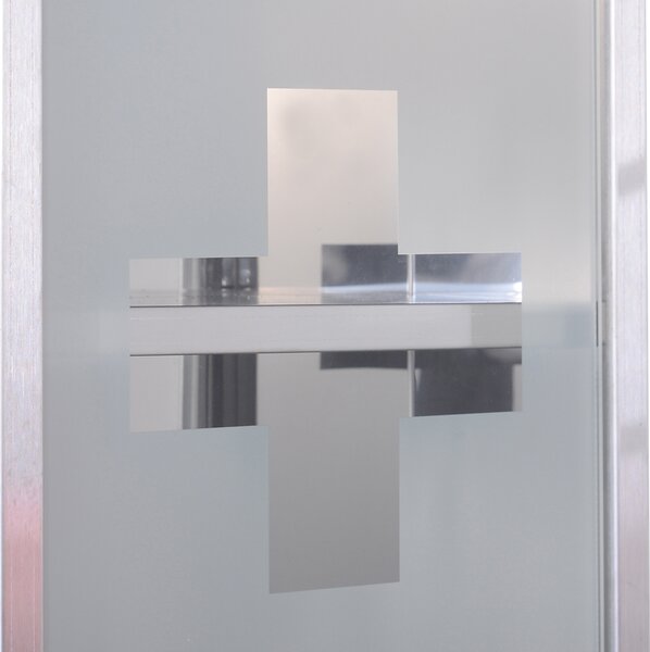 HOMCOM Dulap pentru Medicamente, Design Modern, Sticlă și Oțel, cu Ușă și 2 Chei, 48x25cm | Aosom Romania