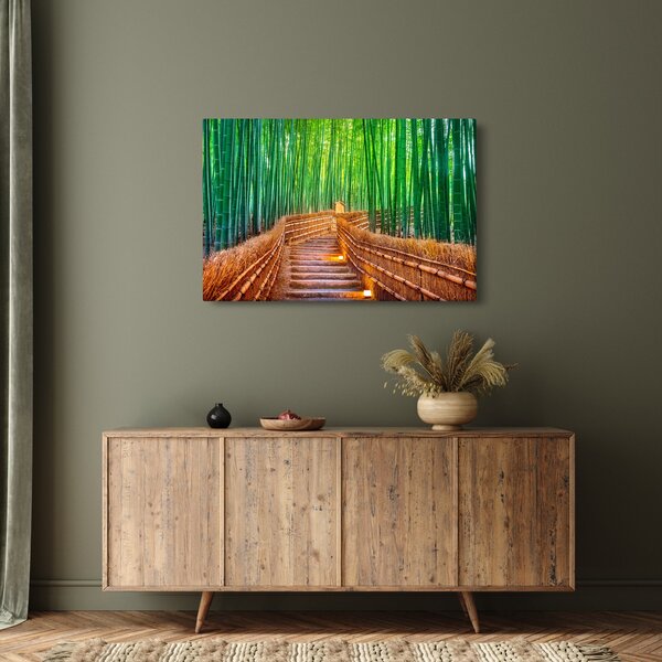 Tablou - Pădure de bambus japoneză (90x60 cm)