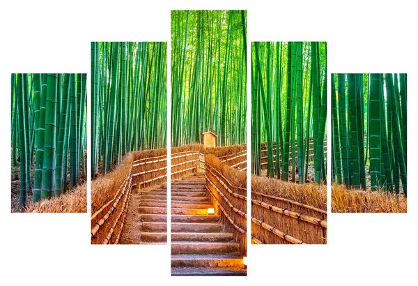 Tablou - Pădure de bambus japoneză (150x105 cm)