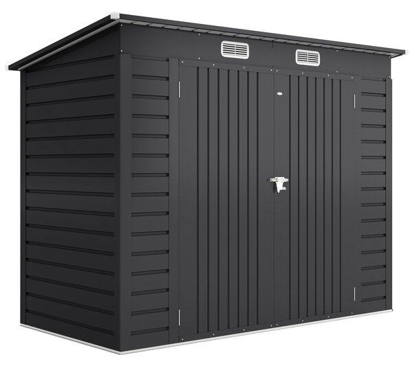 Outsunny Sopron de Gradina de 8 x 4FT Galvanizat Sopron din Metal