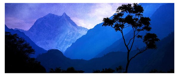 Tablou - Cerul de noapte din Nepal (120x50 cm)
