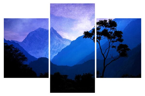 Tablou - Cerul de noapte din Nepal (90x60 cm)