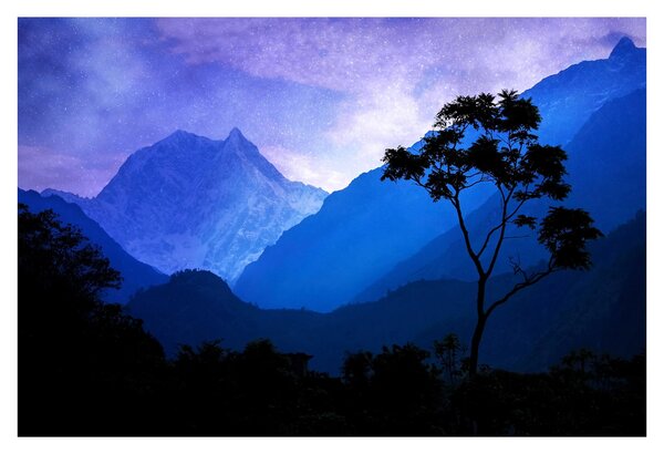 Tablou - Cerul de noapte din Nepal (90x60 cm)