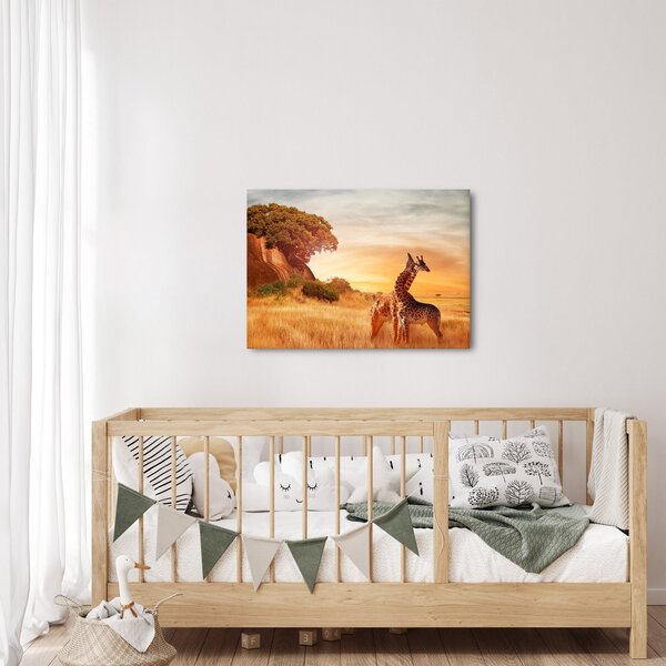 Tablou Girafe în Africa (70x50 cm)