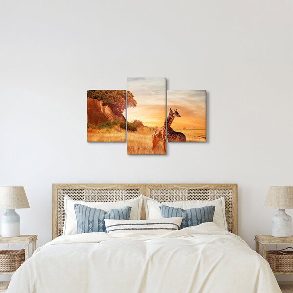 Tablou Girafe în Africa (90x60 cm)