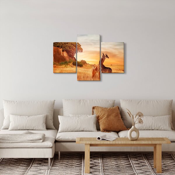 Tablou Girafe în Africa (90x60 cm)